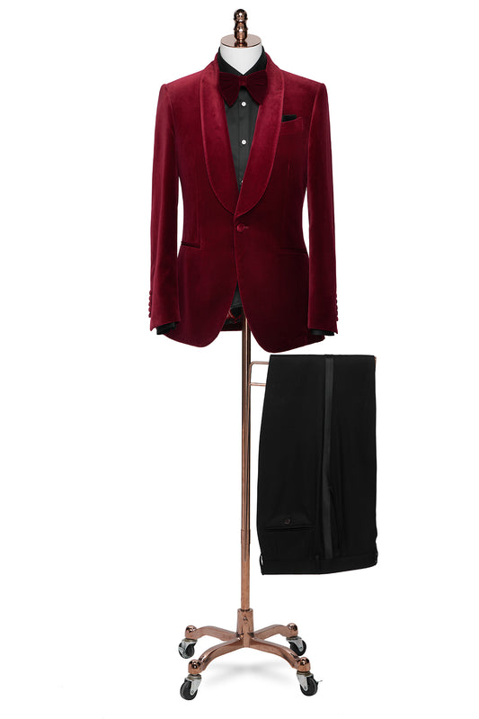 Maroon Velvet Tuxedo