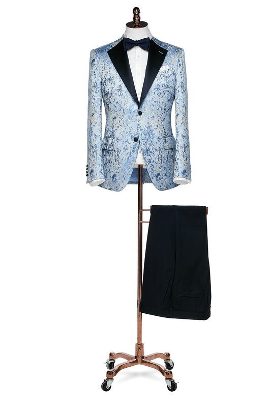 Blue Jacquard Tuxedo
