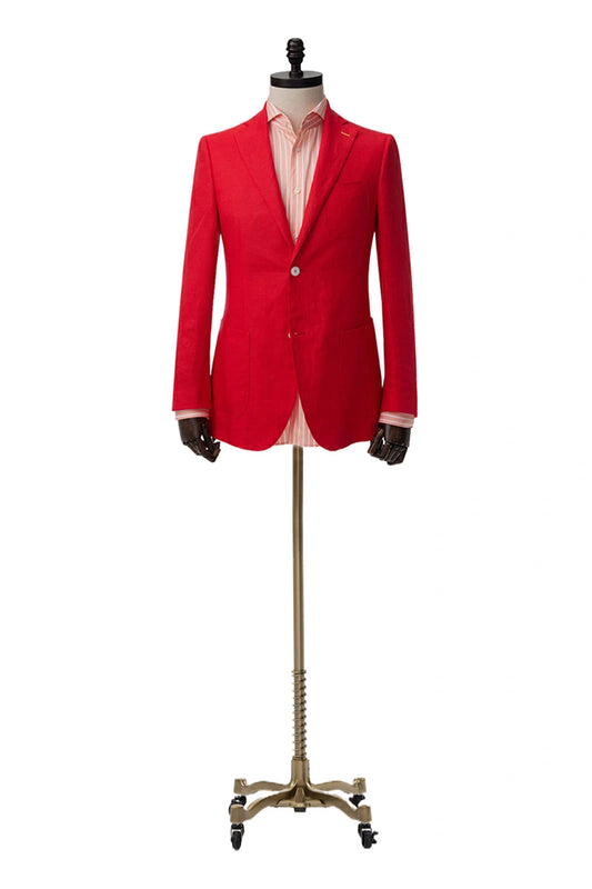 Plain Zero Weight Red Blazer