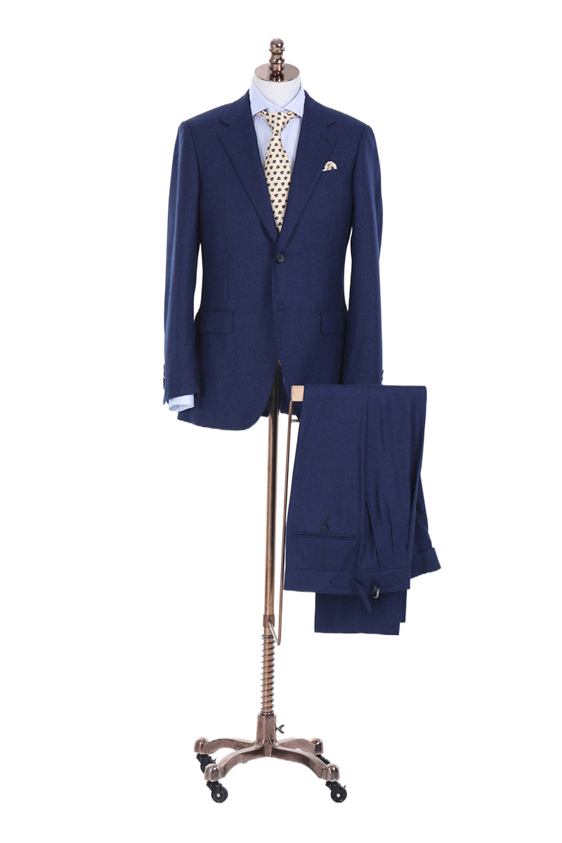 Plain Blue Single Breasted Suit