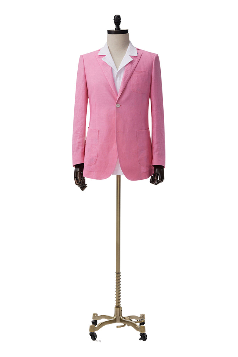 Plain Zero Weight Pink Blazer