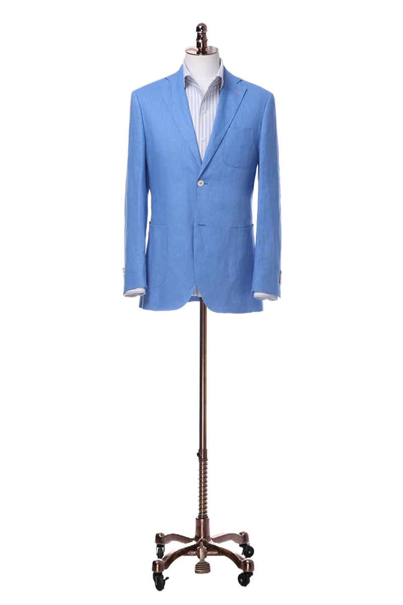 Plain Zero Weight Blue Blazer