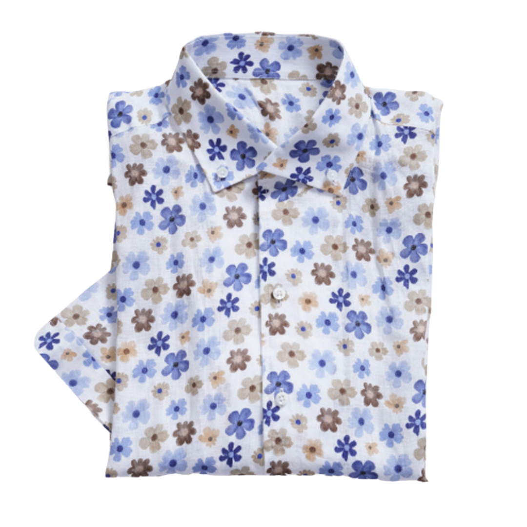 Printed Traveller Blue Shirt