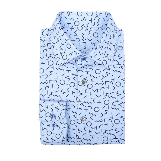 Printed Light Blue Shirt